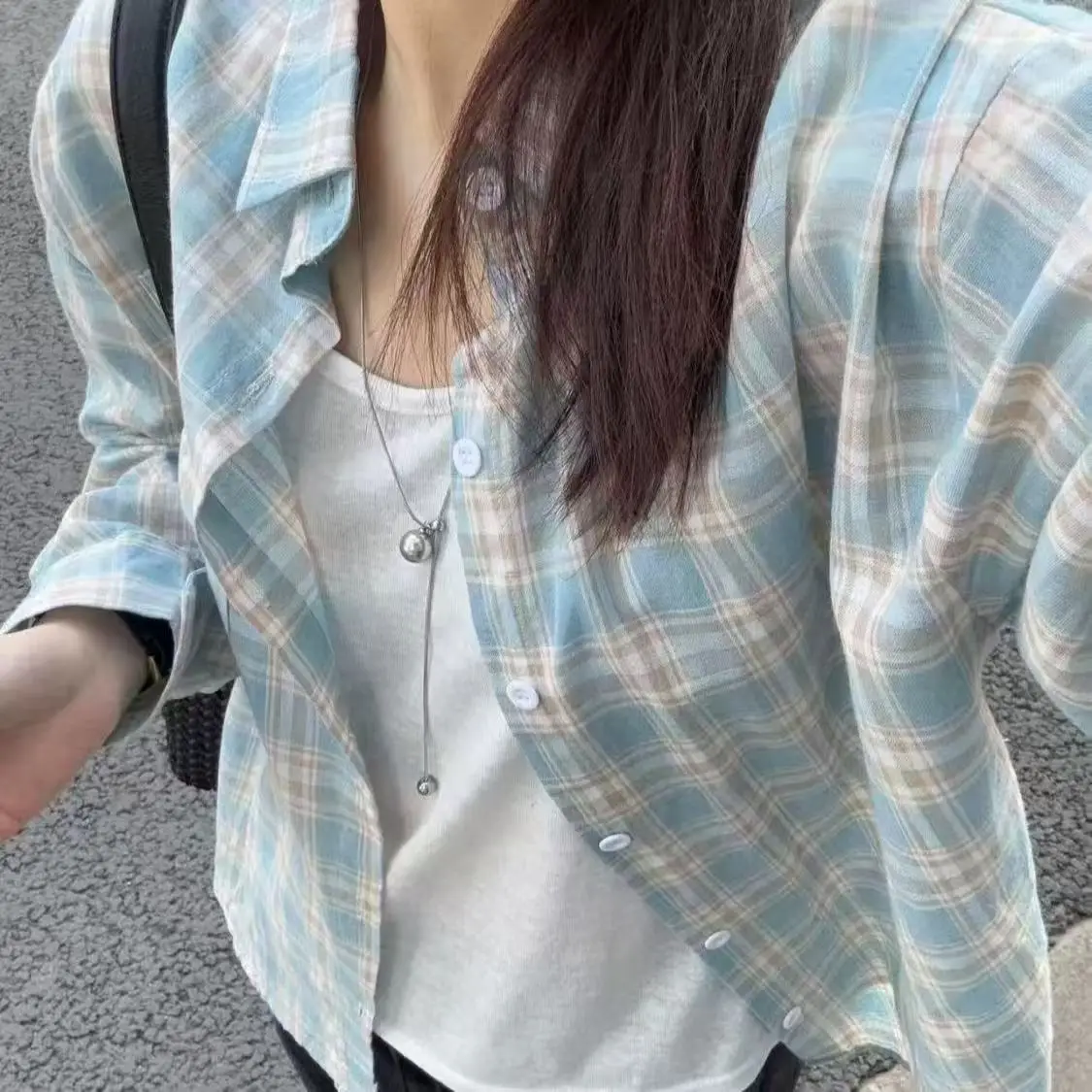 195 blue plaid [high quality brushed]