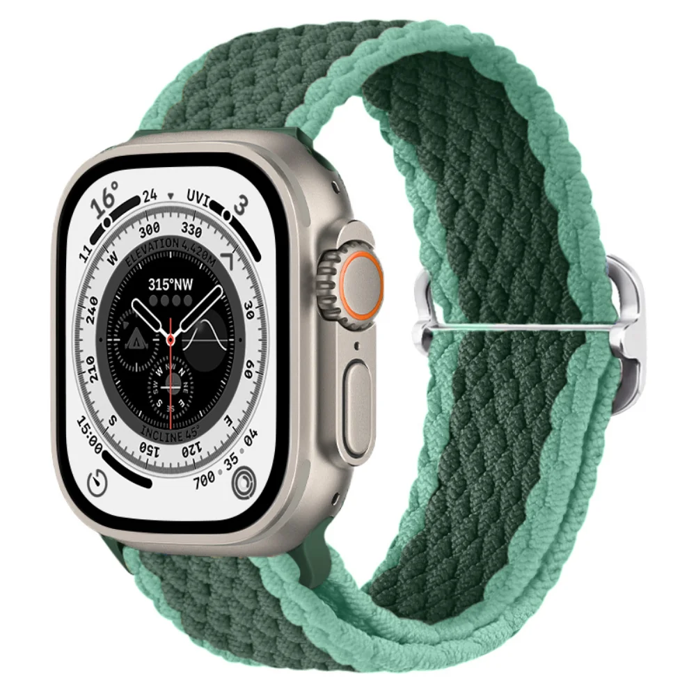 Nylon Strap For Apple Watch 12 11 10 9 8 7 46mm 42mm Adjustable Wristband iWatch Ultra4-3-2-1 49mm 6 5 4 SE 45mm 41mm 44mm Belt