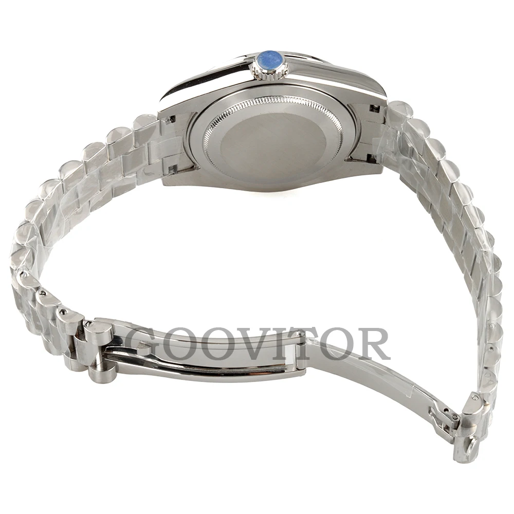 Waterproof 40mm NH35 Watch Case Presidential Strap For Seiko NH35 NH36 Movement Sapphire Glass DATEJUST Case Watch Accessories