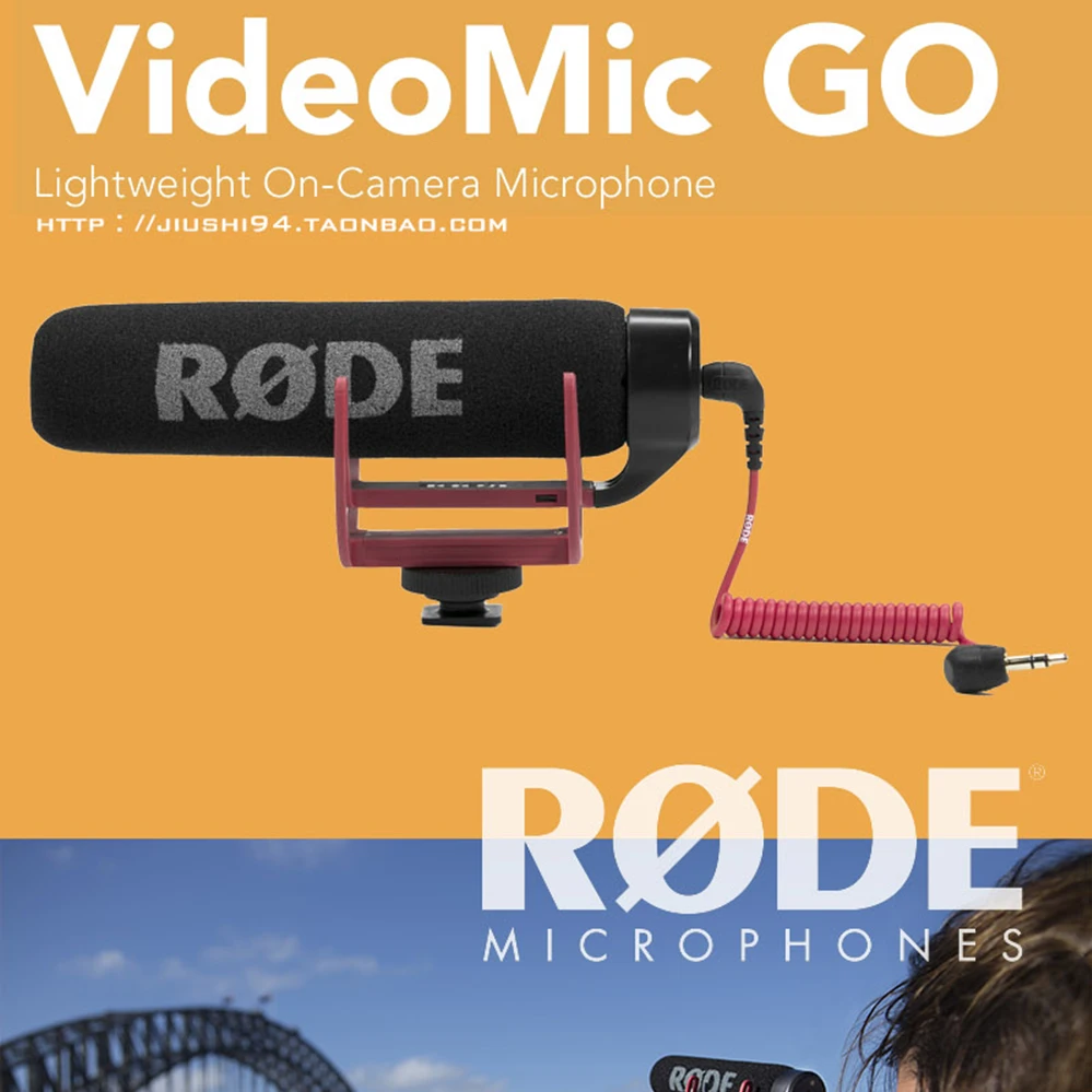 ميكروفون DSLR Rode VideoMic Go كاميرا فيديو ميكروفون لكاميرات Canon Nikon Sony ميكروفون Rode Go Rycote Video Mic