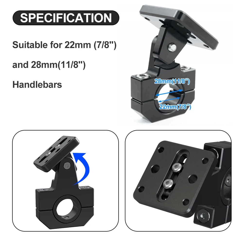 22 28mm For GasGas EX / EC / MC 125-300 Handlebars Phone GPS Navigation Holder Mount Bracket EX F/ EC F/ MC F 250-450 2021-2023