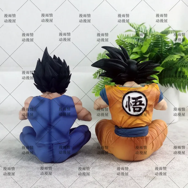Anime Figure Goku Vegeta Eat Burger Statue Collectible Model Desktop Decoration Creative Gift For Anime Fans view 4