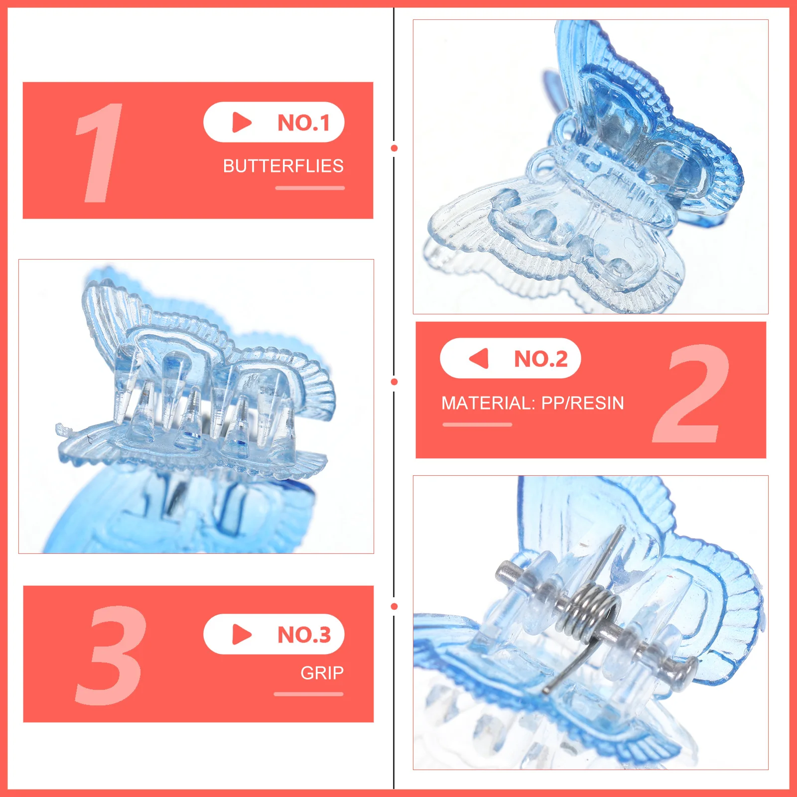 

50Pcs Butterflies Hair Clips Small Jaw Clips Hair Accessories for Women Girls Elegant Party Daily Use Butterflies Hairpins