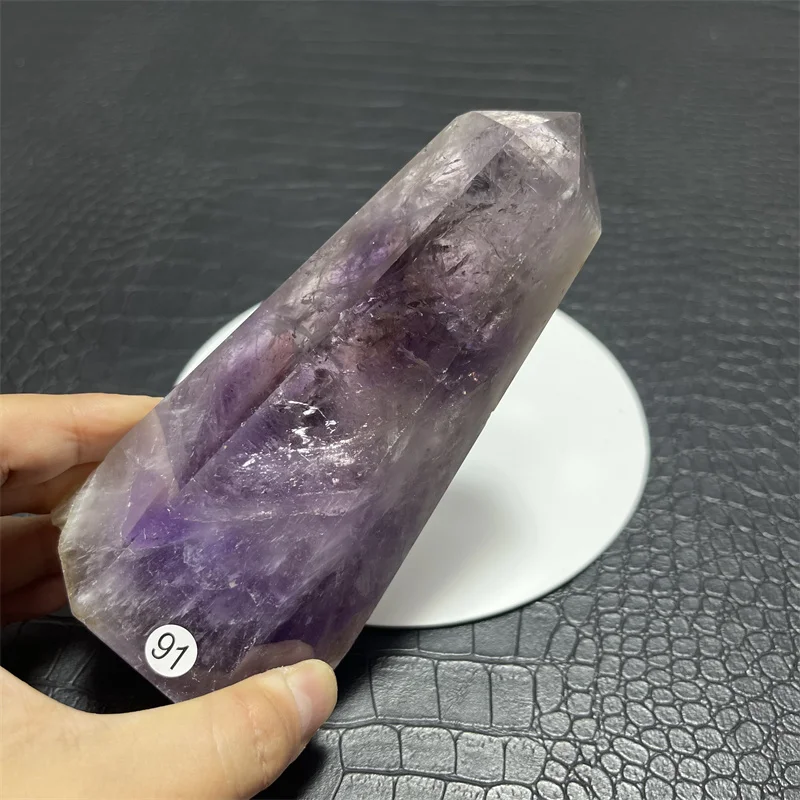 660g Rainbow Natural Amethyst Point Crystal Healing Energy Stone Natural Quartz Home Decor Reiki