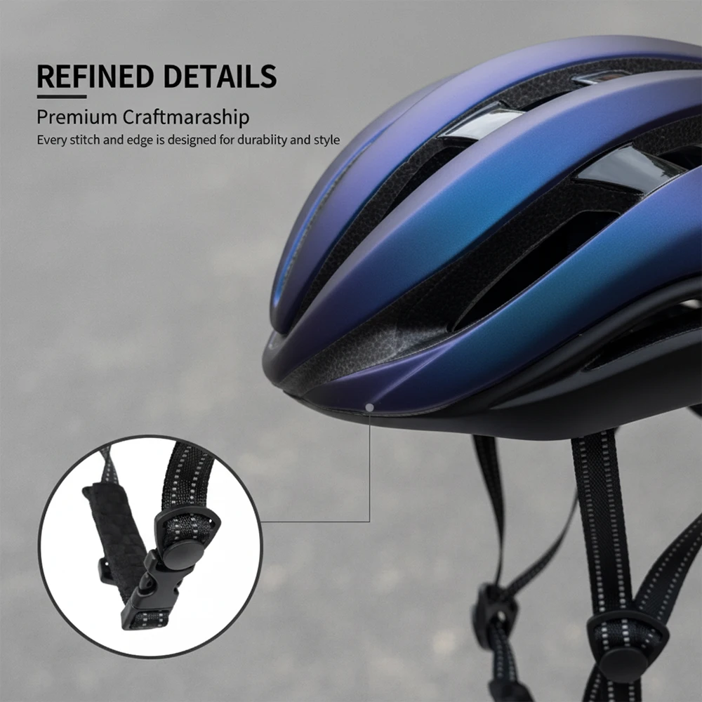 Ultraleichter Fahrradhelm für Herren und Damen, MTB-Rennradhelm, atmungsaktiver Fahrrad-Sicherheitshut, Sportausrüstung – Detail 4