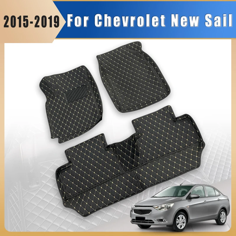 For Chevrolet New Sail 3 2020 2019 2018 2017 2016 2015 Sedan Car Floor Mats Trunk Carpets Interior Accessories Products Covers