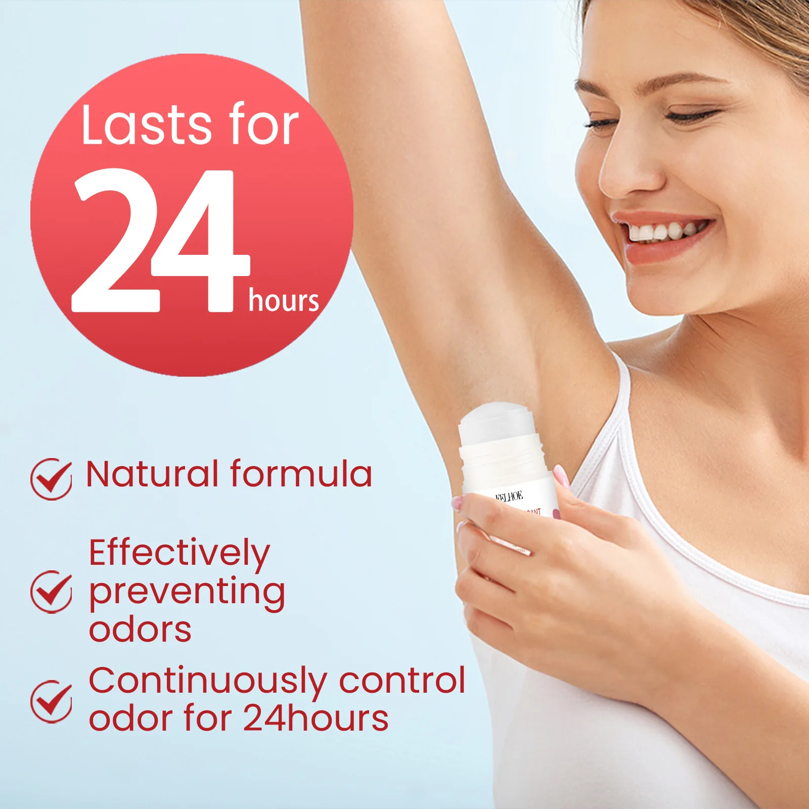 Underarm Odor Deodorants Eliminate Armpit Bad Smell Antiperspirants Remove Sweat Odor Keep Natural Refreshing Long-lasting Care