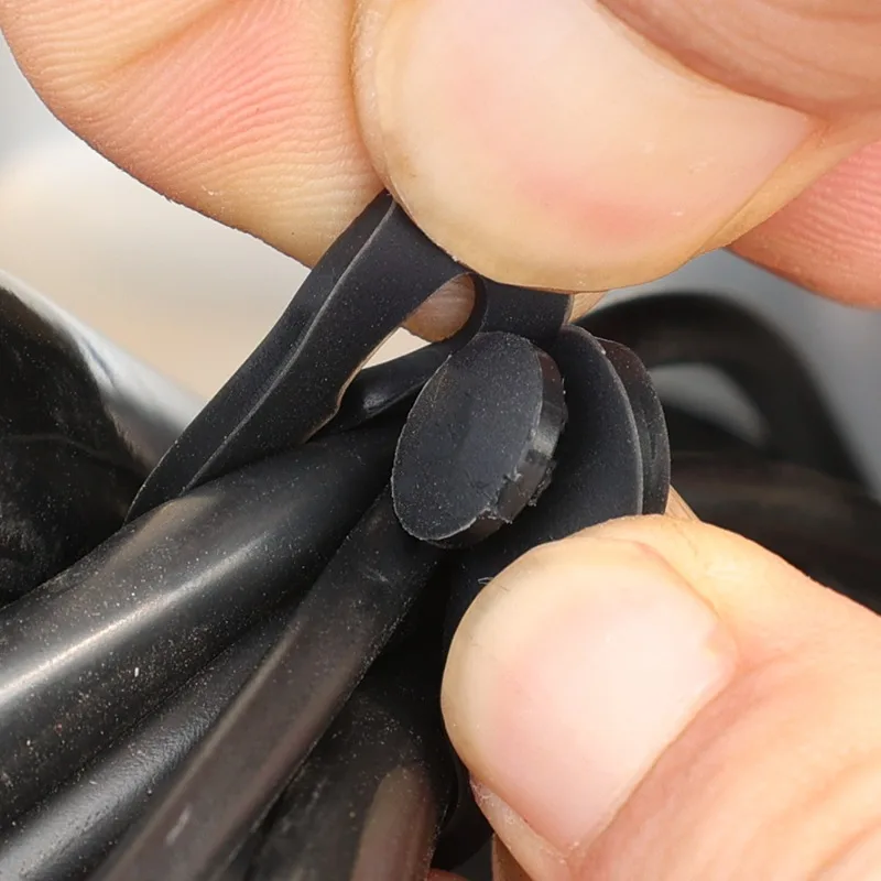 1/20Pcs Motorcycle Rubber Frame Securing Cable Wiring Harness Power Cord Tie Clutch Line Brake Ties Elastic Fix Accessories view 3
