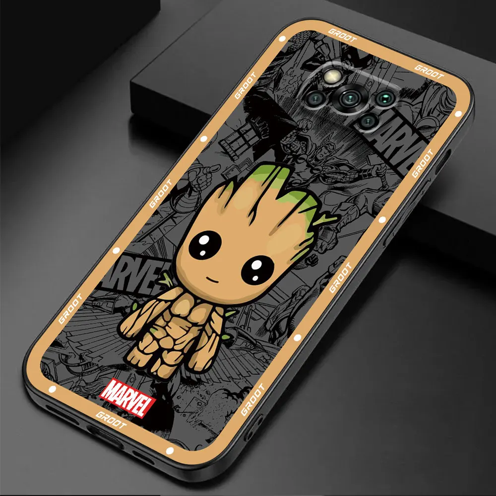 Marvel Ironman Venom Case for Xiaomi Poco M4 Pro 5G X4 Pro 5G F1 M5 C40 X4 GT F5 M3 X3 NFC C50 C51 F4 GT TPU Soft Luxury Cover