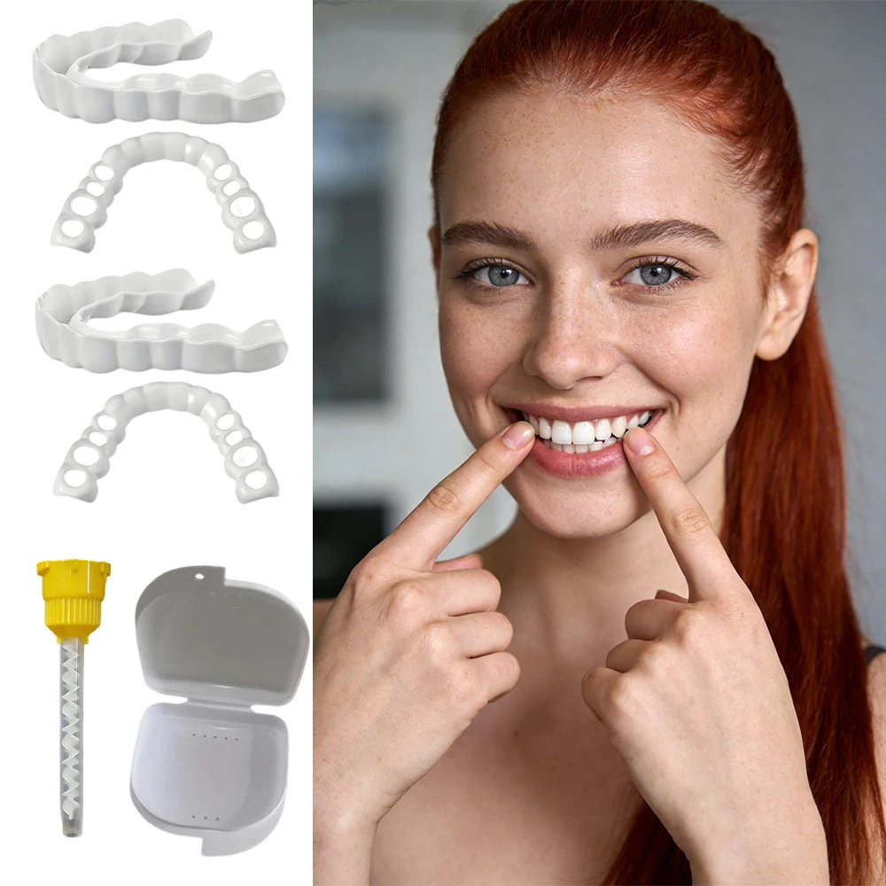 

New Blind Date Essential Teeth Veneers Reusable Instant Smile Whitening Confident Bright for First Meeting H2931