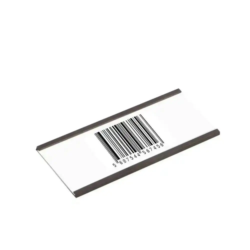 15x5 سنتيمتر 10 قطعة C قناة أصحاب التسمية المغناطيسي ورقة إدراج وواقيات البلاستيك الشفاف سطح معدني تسجيل استبدال شرائط #2