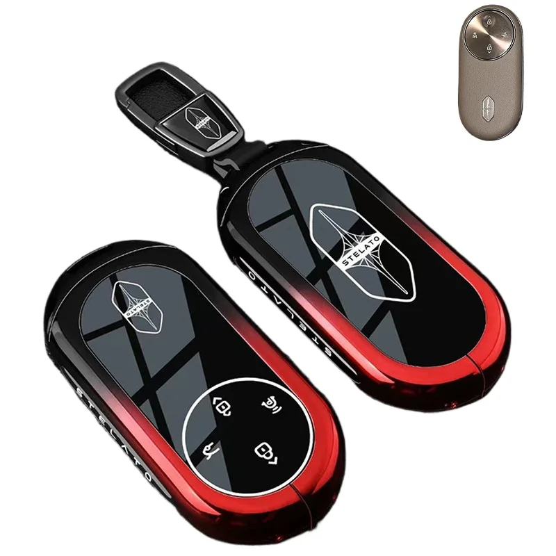 Zinc Alloy Key Fob Cover for 2026 STELATO S9/S9T (Men's Edition), Protective Case Shell with Keychain, Anti-Drop & Scratch Proof