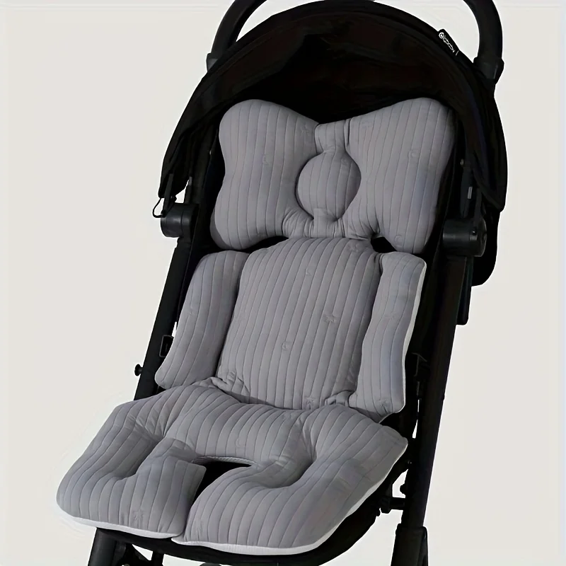 

Stroller Seat Cushion for Youngsters Multi Color Padded Comfort Pad with Safety Harness Soft Plush Fabric Supportive Design