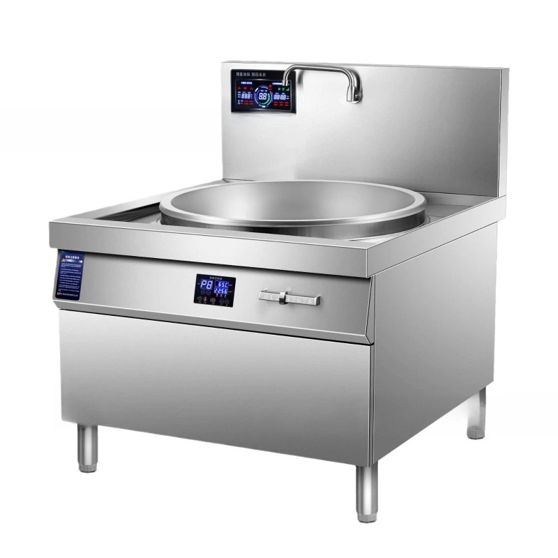 2026 Hot Sale  Commercial Induction Cooker for 80L Pot 30KW High Power Electromagnetic Stove for School Canteen Beef Mutton