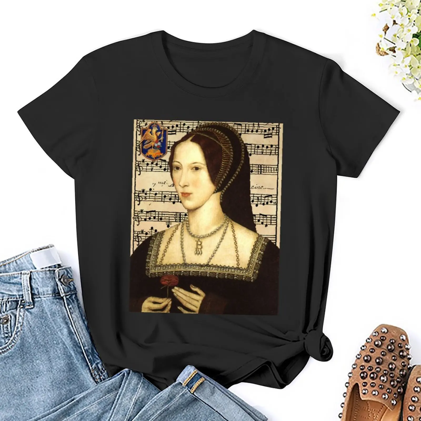Anne Boleyn, Queen of England T-Shirt plus size tops shirts graphic tees tops for Women