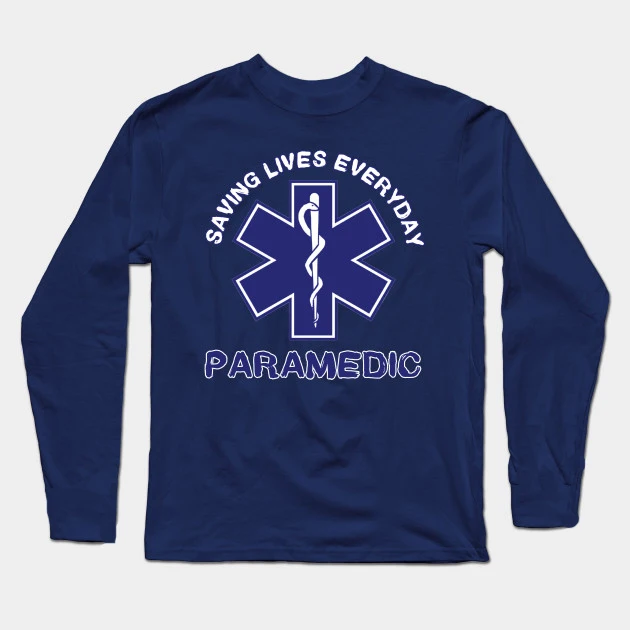 EMS EMT Saving Lives Everyday Paramedic Caduceus Symbol T-Shirt. Summer Cotton O-Neck Long Sleeve Mens T Shirt New S-3XL