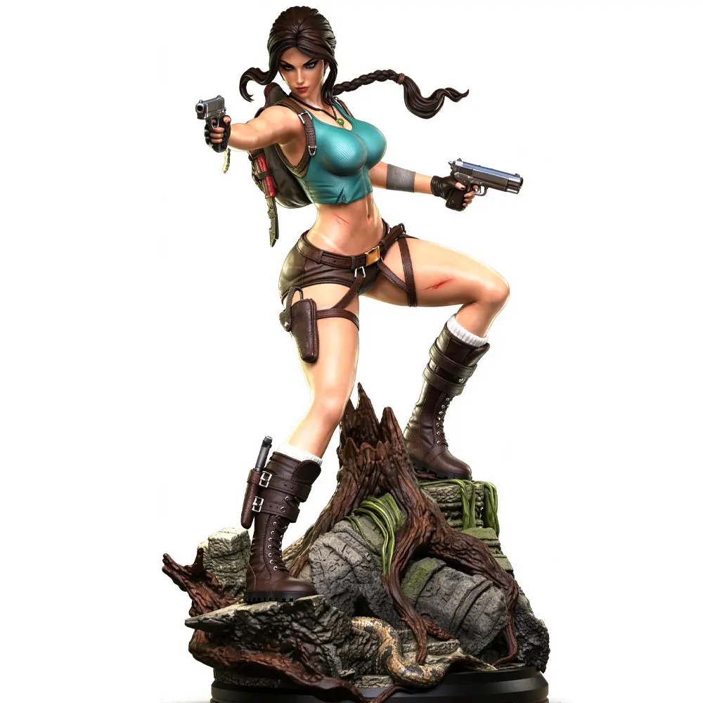 1/24 75mm  Female Warrior Resin Model Kits  3D Printed Gray Model Figurine DIY Doll Model Unassembled And Unpainted