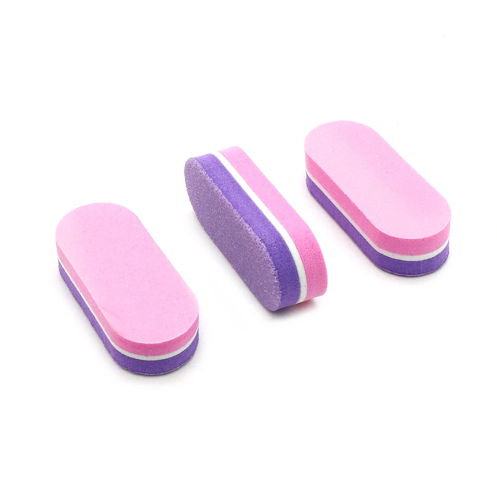 300Pcs Small Nail Files Block Durable Oval Sponge File 100/180 Grit Nail Buffer File Polish Sanding Nails Accessories And Tools