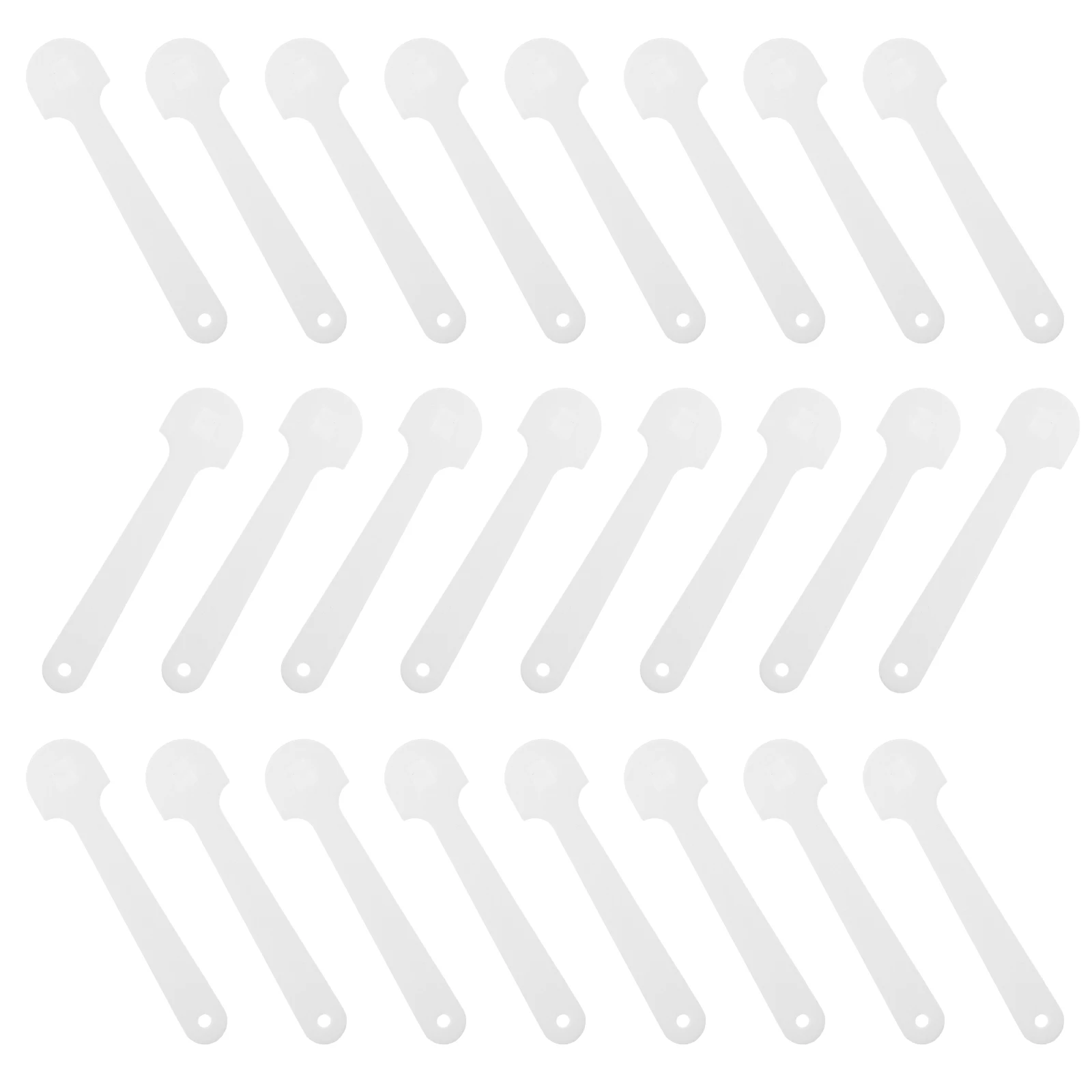 

100 Pcs Round Fan Handle Accessories Circular Plastic Stick Replace DIY Material Craft White Fans for Handheld Parts