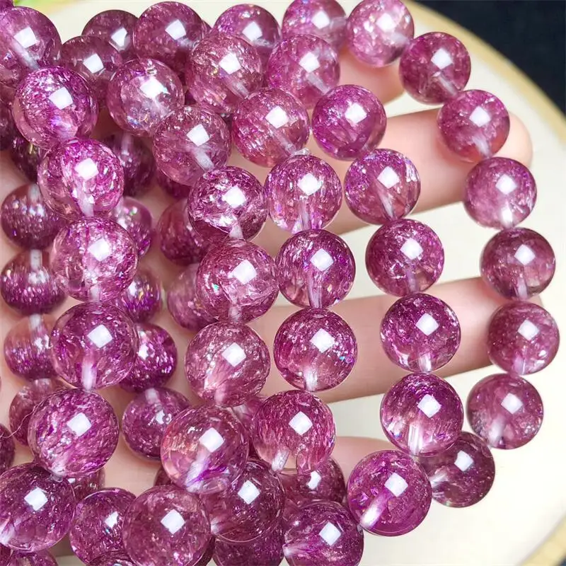 Natural Purple Copper Super Seven Quartz Bracelet Healing Fengshui Fashion Jewelry For Women Holiday Gift 1PCS 8/10/12/14MM