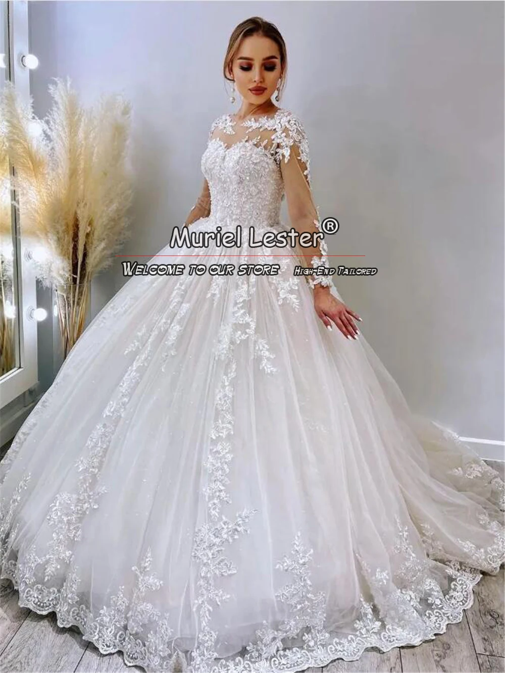 Elegante Witte Trouwjurk Plus Size Kristal Kralen Appliques Bruidsjurk Vrouwen Formele Feestkleding Vestidos De Novias 2024