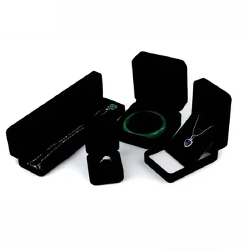 Black Velvet Full Range Jewelry Box Ring Earrings Storage Bracelet Box Pendant Necklace…