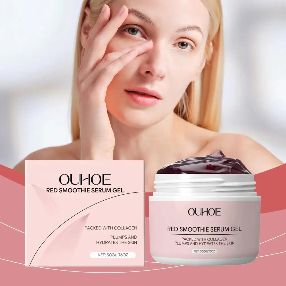 Sérum de mascarilla facial con batido rojo nocturno de Arencia, E brillante con 30% de colágeno de vitamina roja, cuidado calmante y péptido, Niacinami J7A9