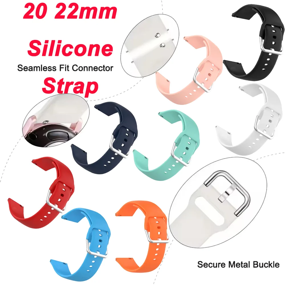 20 22mm Silicone Strap For Huawei Watch 3 4 Pro GT 4 46mm/GT 3/GT Runner/GT 2 Pro/GT 3 Pro Band For Honor watch Magic 2 Bracelet
