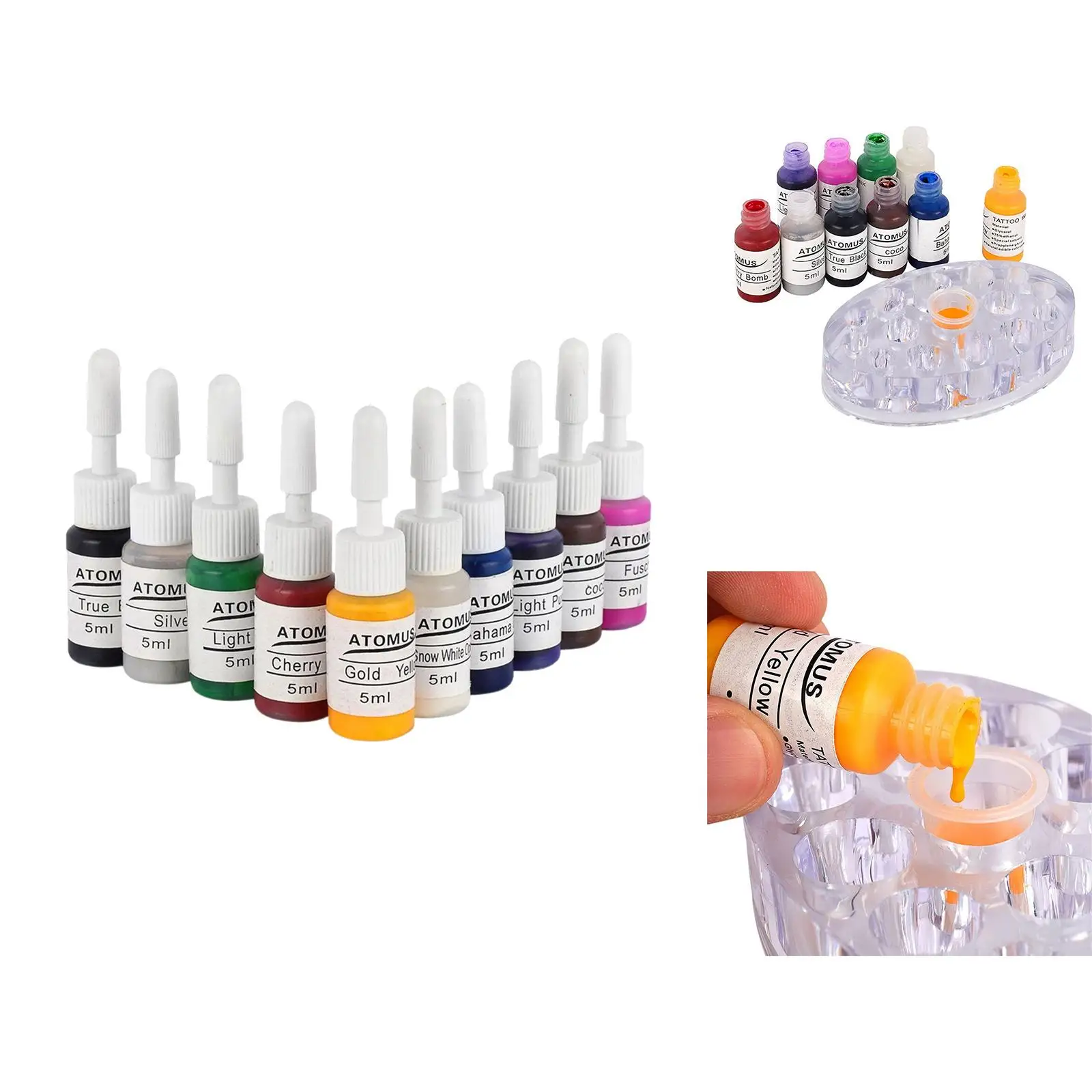 

10 Bottles Professional 0.18 10 Permanent Ink Pigment Kit
