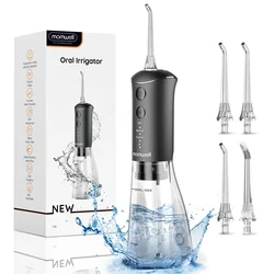 Water Dental Flosser Pick Pulse Portable Oral Irrigator 4 Replacement Tips IPX7 Waterproof 300ML Tank For Travel Personal Braces