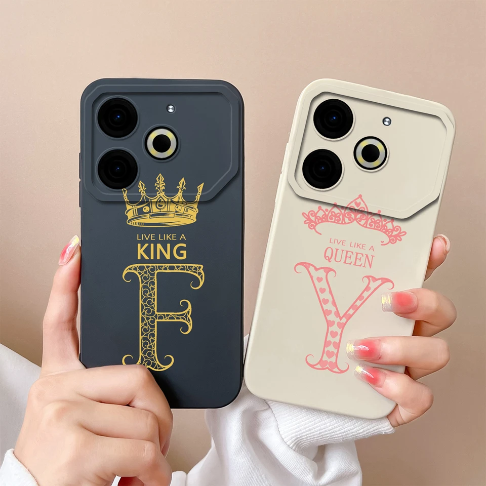 For Tecno Pova 6 Neo 6 Pro Case Senior Crown Capital Couple Liquid Shockproof Simple Shell For Tecno Pova6Neo Pova6Pro Funda