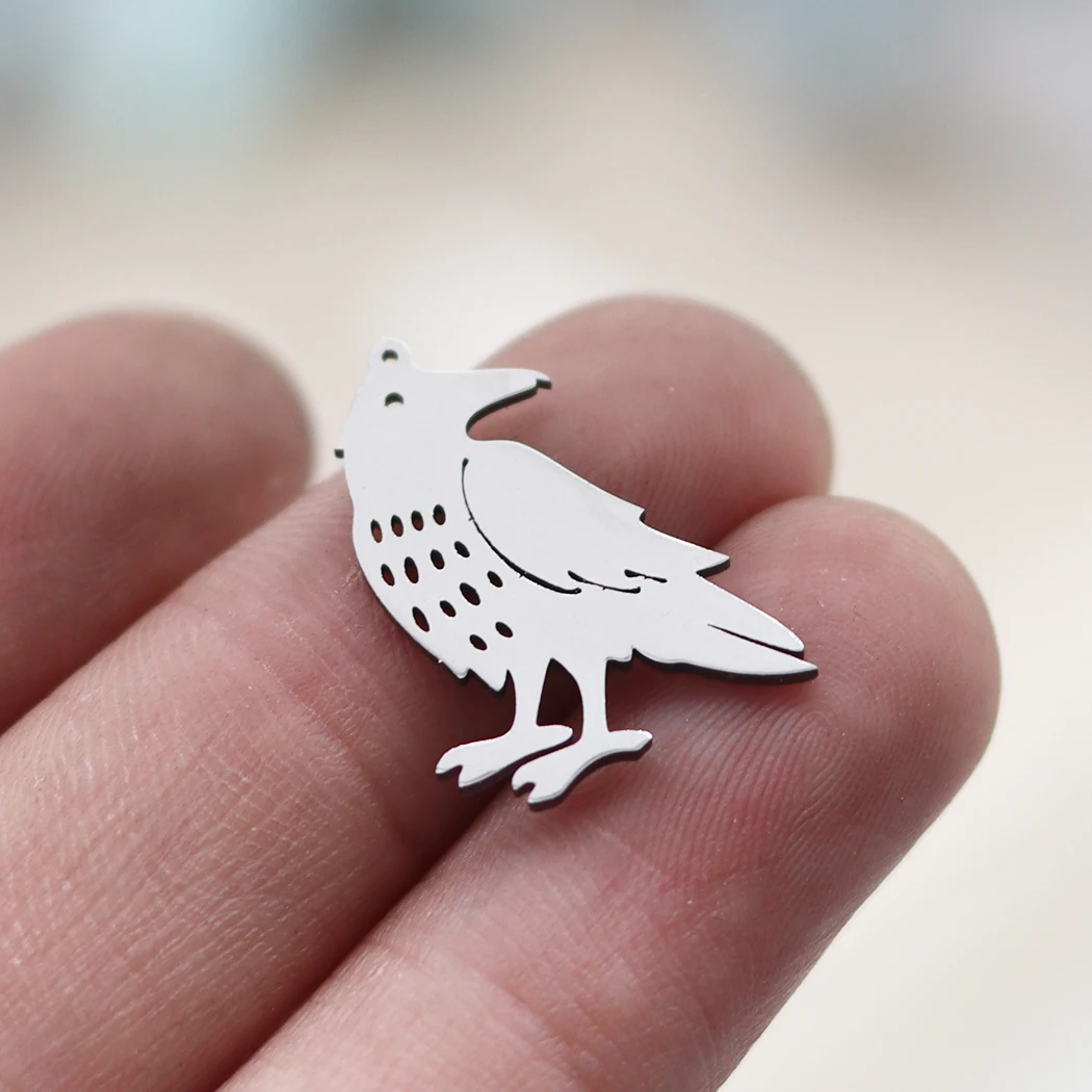 3pcs Flying Bird Charms for Jewelry Making Findings diy Accessories Stainless Steel Pendant Fit Earrings Bracelets Craft Supplie