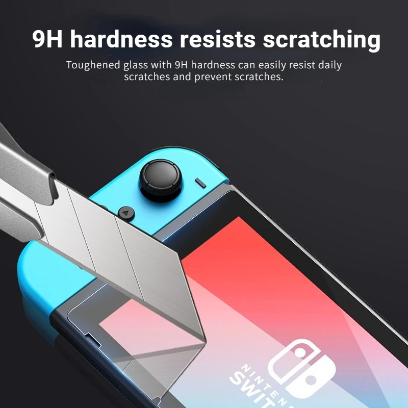 New Tempered Glass Screen HD Protector Compatible-Nintendo Switch OLED Hard Protector Film for Switch OLED Game Console Film