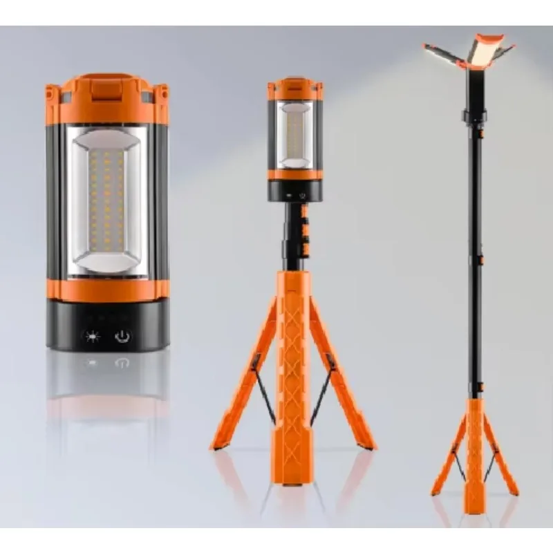 Rechargeable Aluminum Multifunctional Camping Light Professional 2200mm Tripod Emergency Light