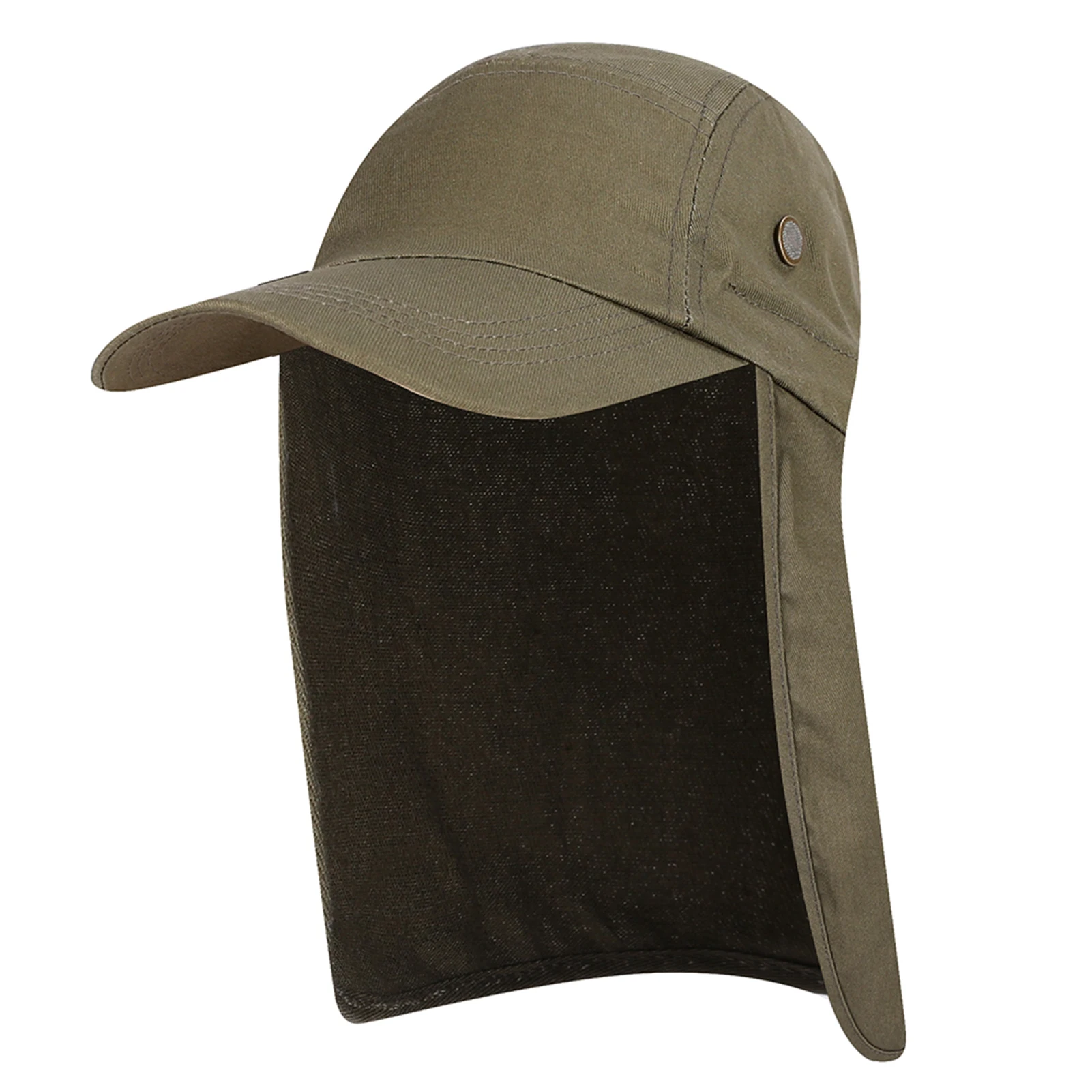 Outdoor Hat Men UPF 50+ Sun Cap Wide Brim Fishing Sun Cap Hat with Neck Flap for Fishing Camping Hiking Gardening Boating