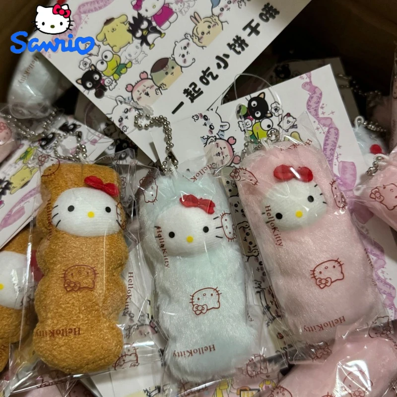

Kawaii Sanrio Hello Kitty Anime Keychain Cute Punchline Cookie Bag Hanging Plush Doll Keychain Kt Bag Charms Girls Birthday Gift