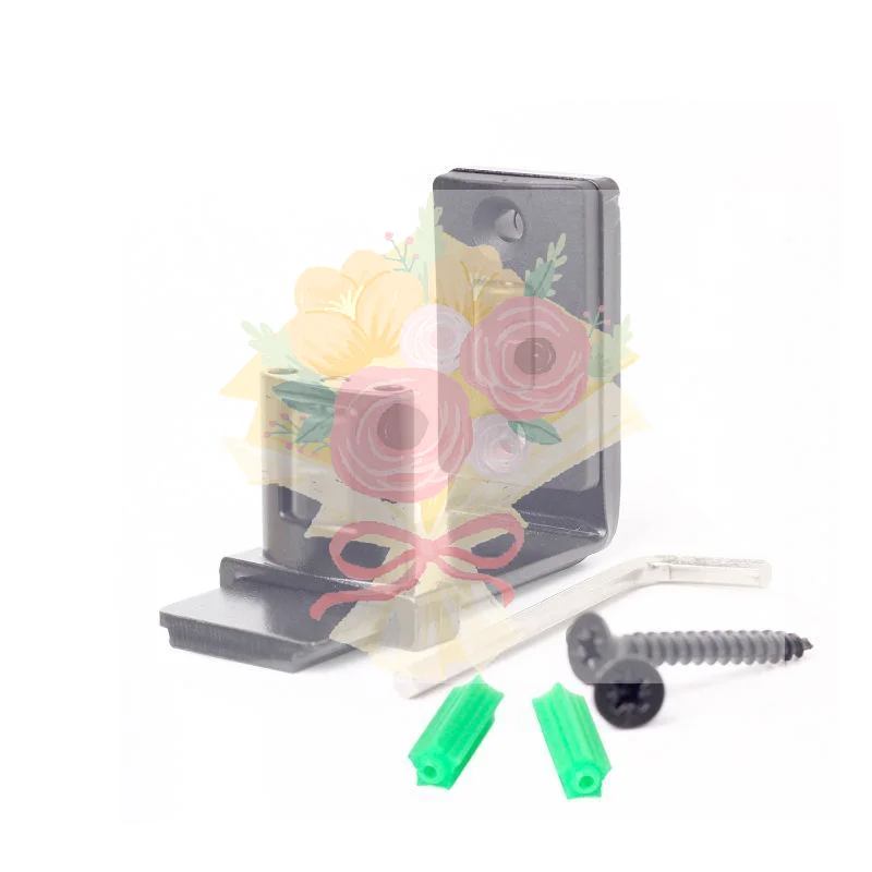 Sliding Door Floor Guide Double Roller U Shape Solid Carbon Steel Wall Mount Anti Swing For Interior Home Door Installation
