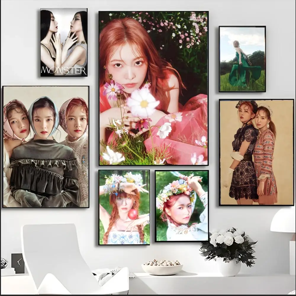 R-R-Red-V-V-Vvelva Pintura Caligrafia HD Pôster em tela à prova d'água Arte: Decoração de parede estética para casa, bar e muito mais