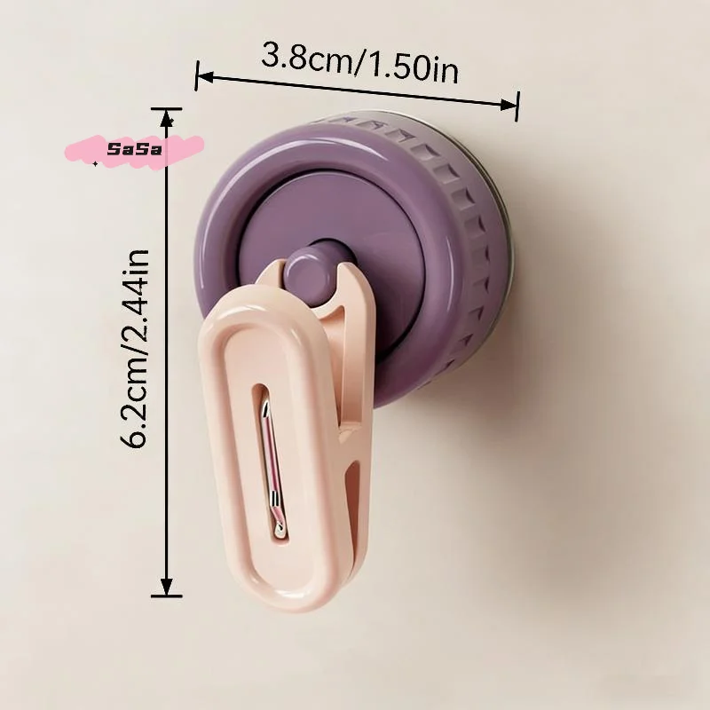 S-Waterproof Rotating Suction Cup Storage Clip No Drill Seamless Hook Glove Hanger Strong Load Bearing Holder Organizer Bath view 6