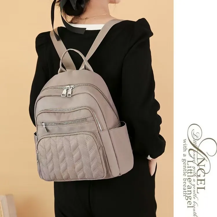 

Wear-resistant Oxford cloth large-capacity women's backpack with multiple pockets and waterproof travel backpack