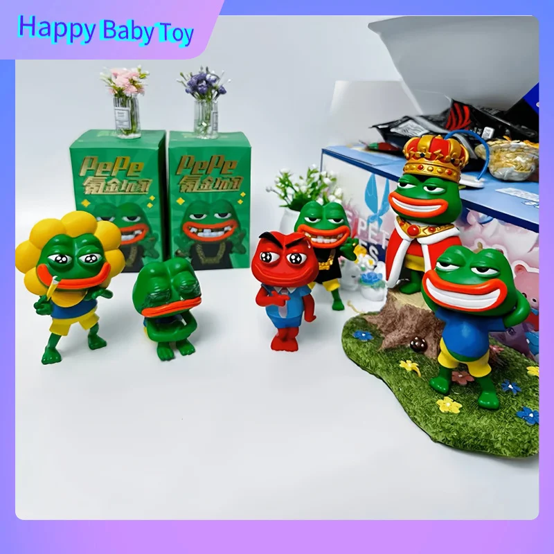 

100%Genuine Sad Frog Krypton Gold Player Blind Box Pepe Solitary Frog Action Figures Desktop Ornament Model Toy Doll Cute Gift