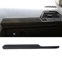 For Volkswagen VW Tiguan MK2 2017-2019 LHD Carbon Fiber Color Above Storage Box Glove Box Glovebox Strips Garnish Trim