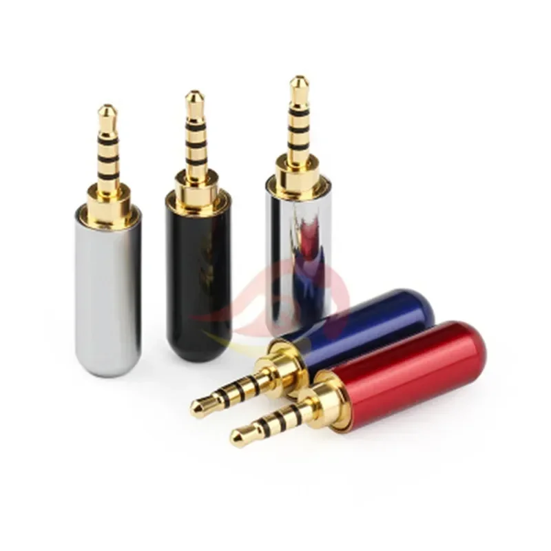 Wholesale Jack 2 5 mm Earphone Plug 4 Pole Audio 2.5mm Connector Consumer Electronics DIY Upgrated Headphone Cable Metal Alloy