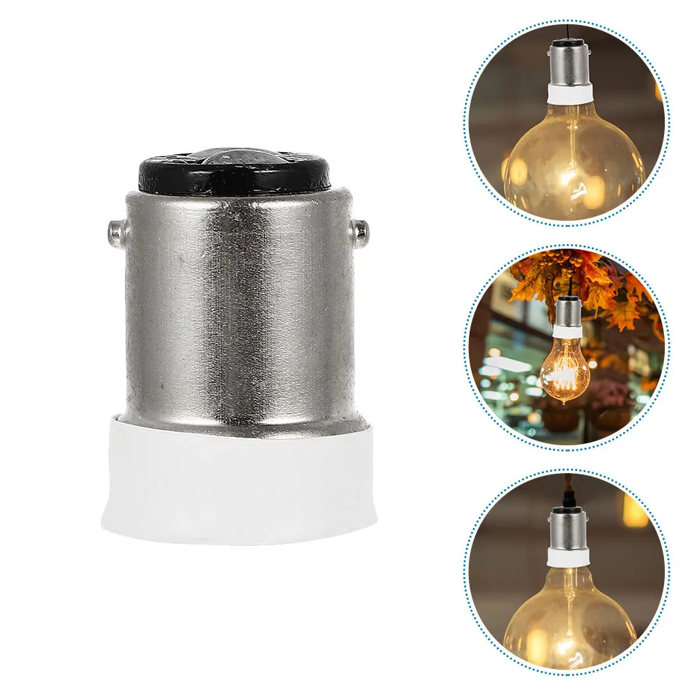 

6Pcs Light Socket Converter B15d to E14 Bulb Socket Replacement Lamp Holder Adapter for Home and Office Lighting