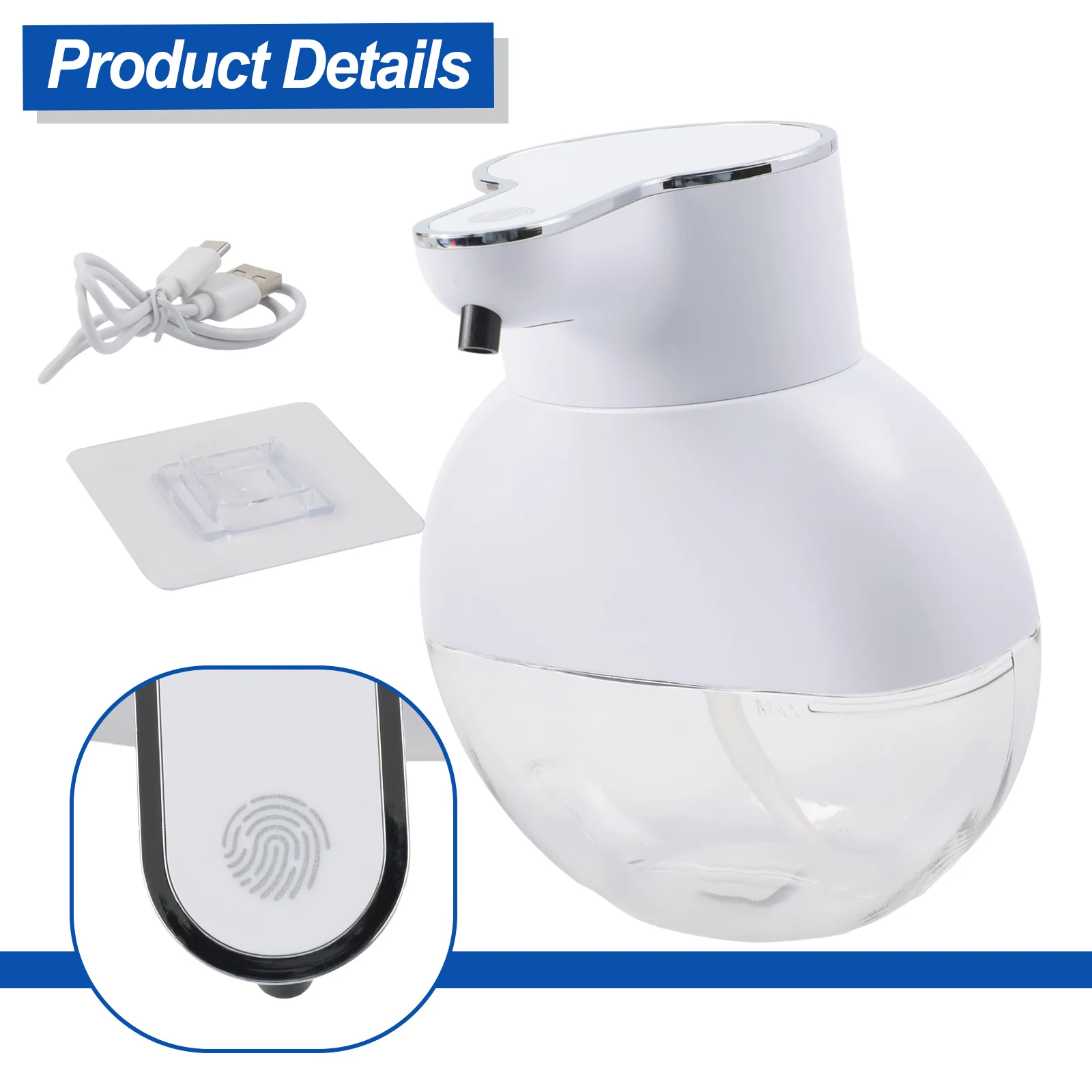 Touchless Automatic Soap Dispenser with Adjustable Dispensing Gears for Optimal in Home and Commercial Use Touchless