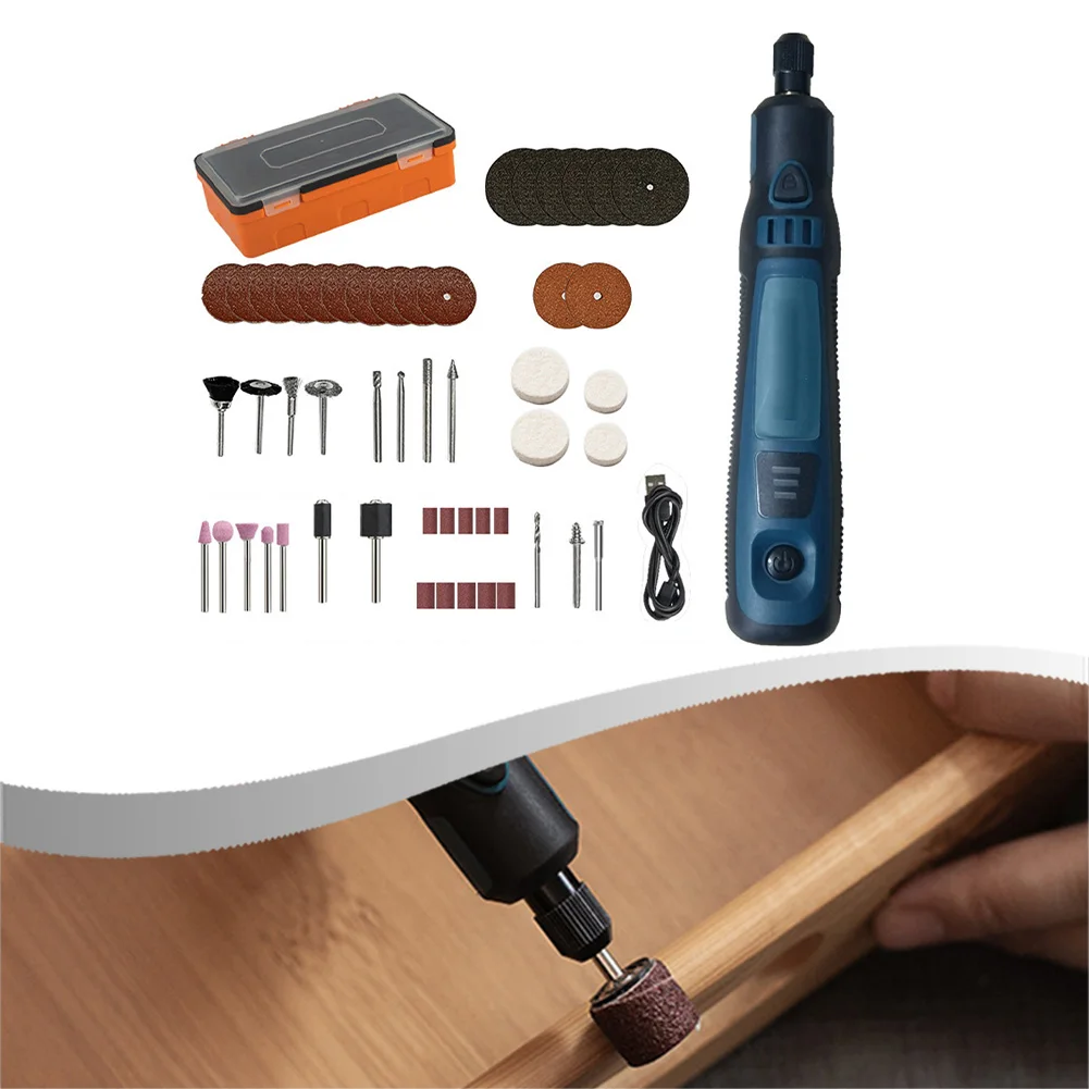 Kit de ferramentas rotativas de 50 peças com bateria de lítio de 36 volts portátil conjunto de acessórios de gravação e polimento com caixa de armazenamento