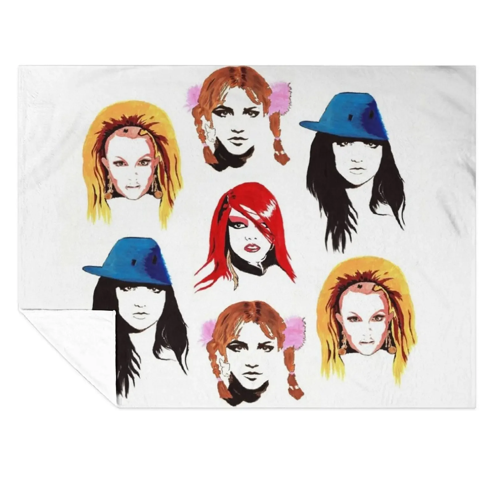 

90s LookBook Throw Blanket Large Single Designers Plush Blankets