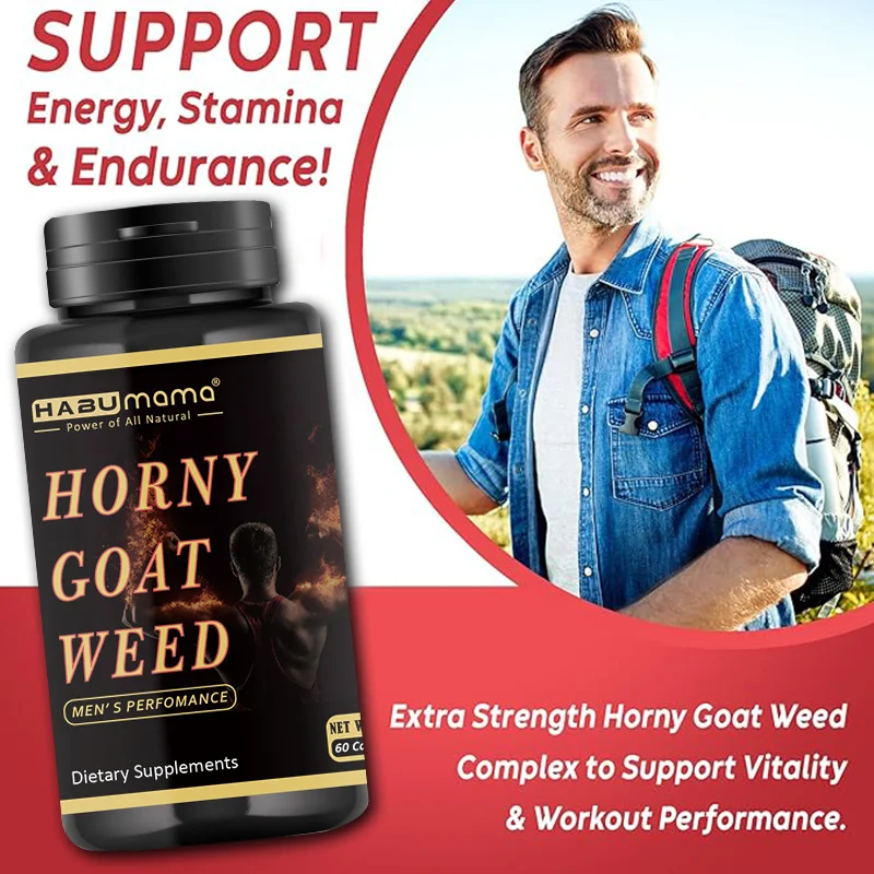 HABUMAMA Horny Goat Weed Male Supplement, Boost Energy & Endurance