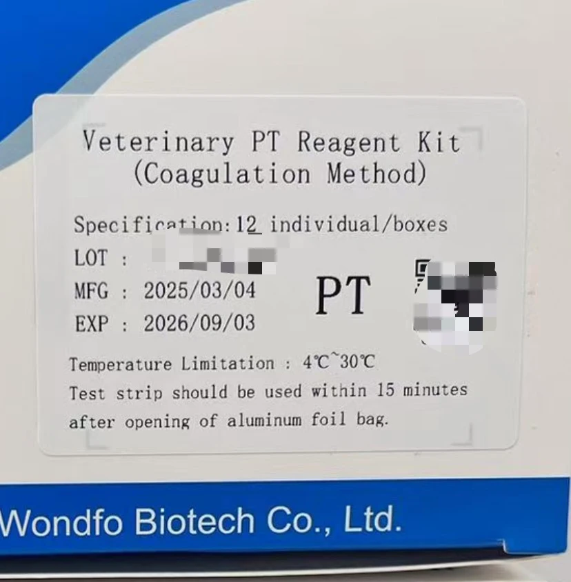 Wondfo Veterinary Coagulation Analyzer NX-102 Pet PT APTT FIB  test Kit Preoperative Coagulation Screening POCT