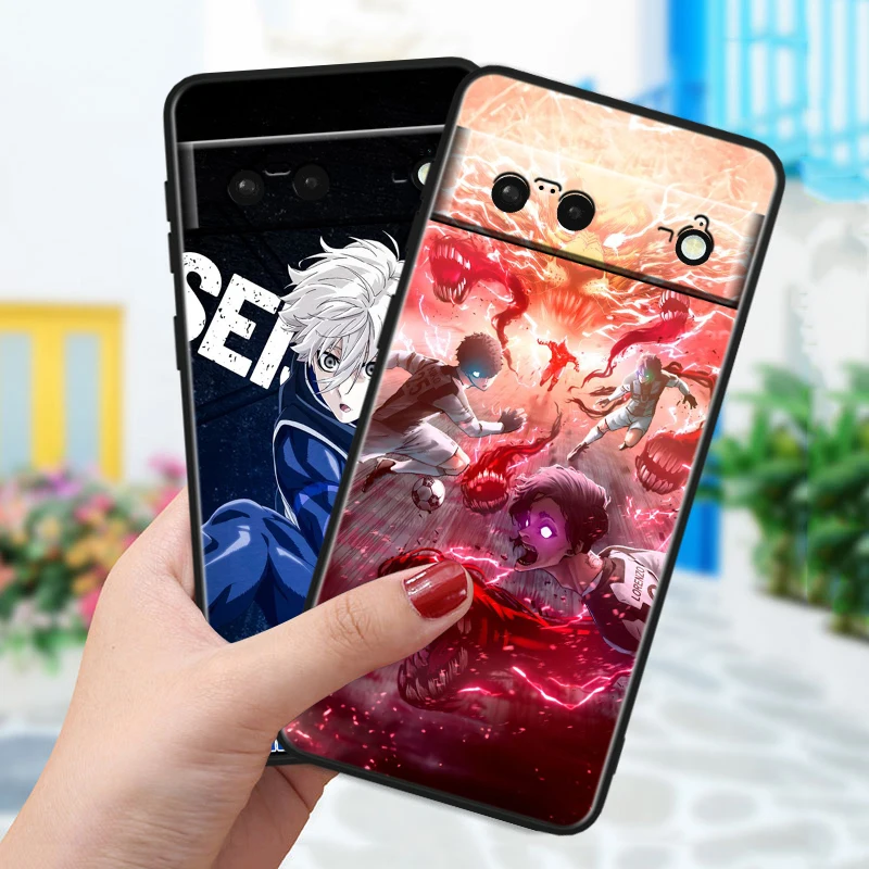 Anime BLUE LOCK For Google Pixel 9 8A 8 7A 7 6A 6 5A 5XL 5 4A 4XL 4 Pro Black Soft Silicone Phone Case Cover